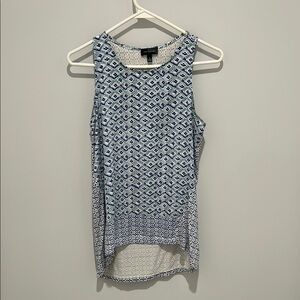 The limited | Patterned Blue Sleeveless Top